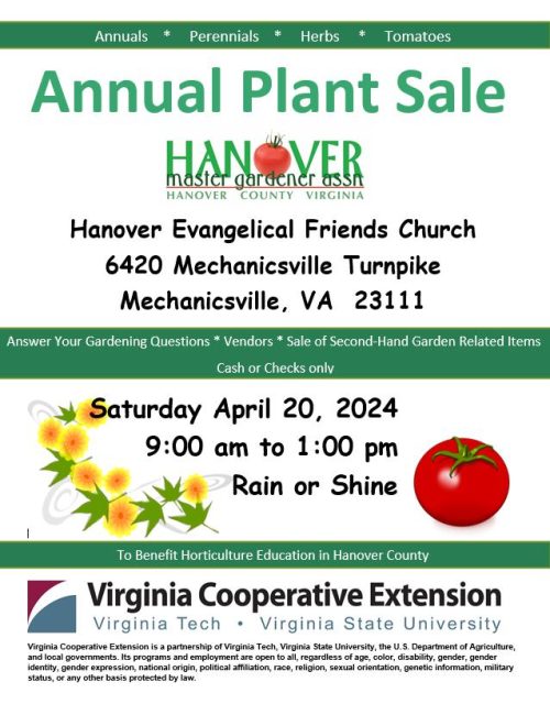 2024 Plant Sale in Hanover, Virginia
