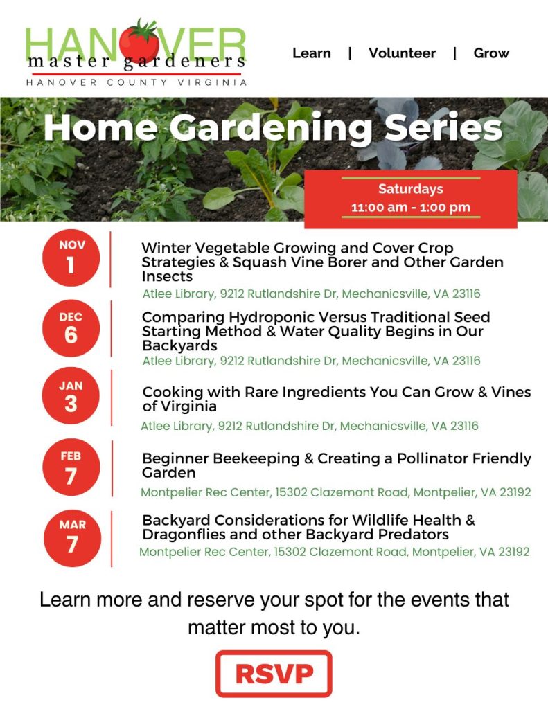 Home Gardening Series Schedule