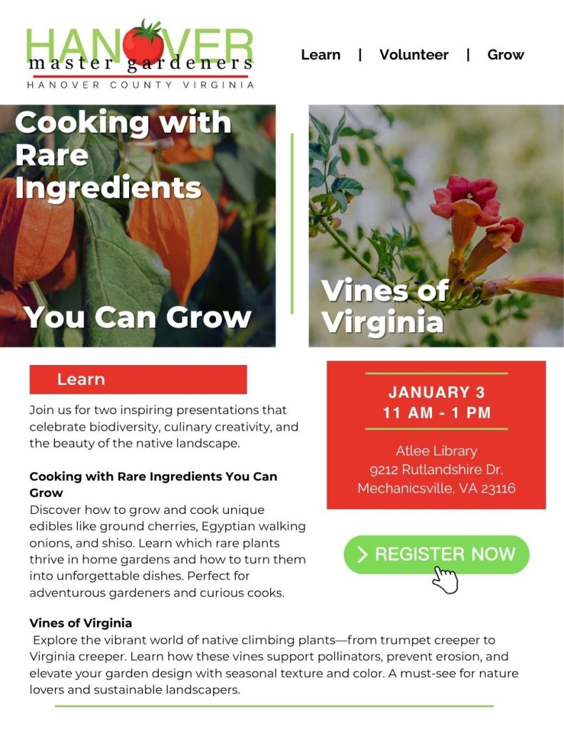 Jan 2026 HGS January Home Gardening Series information